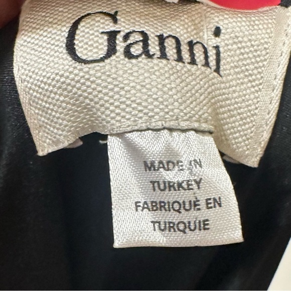 Ganni Black and Gray Patterned Dress - Picture 5 of 6